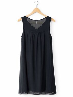 Love Fire Black Chiffon Lace Dress Women’s XS Flowy Lined